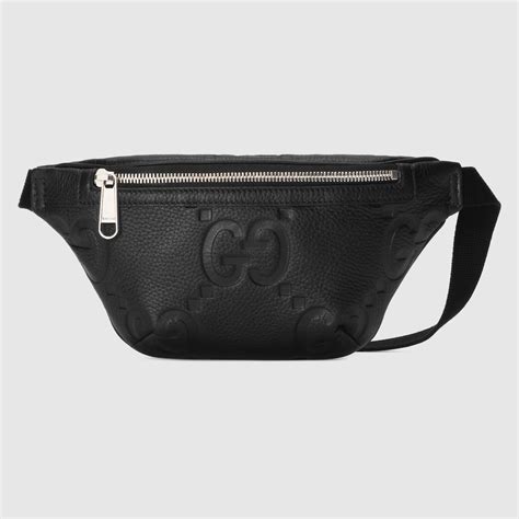 marsupio gucci inglese|Marsupio con jumbo GG in pelle nera .